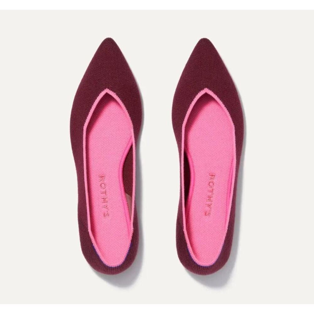 ROTHY'S Retired Merino Wool Blend Pointed-Toe Slip-On Flats Size 9.5 NWOT